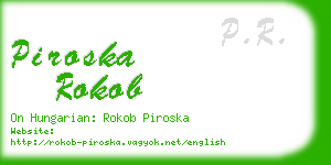 piroska rokob business card